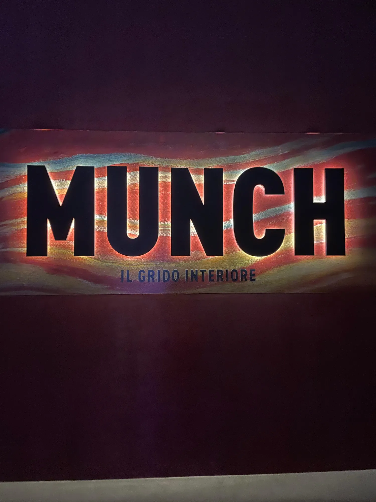 Insegna della mostra Munch — Il grido interiore a Palazzo Reale